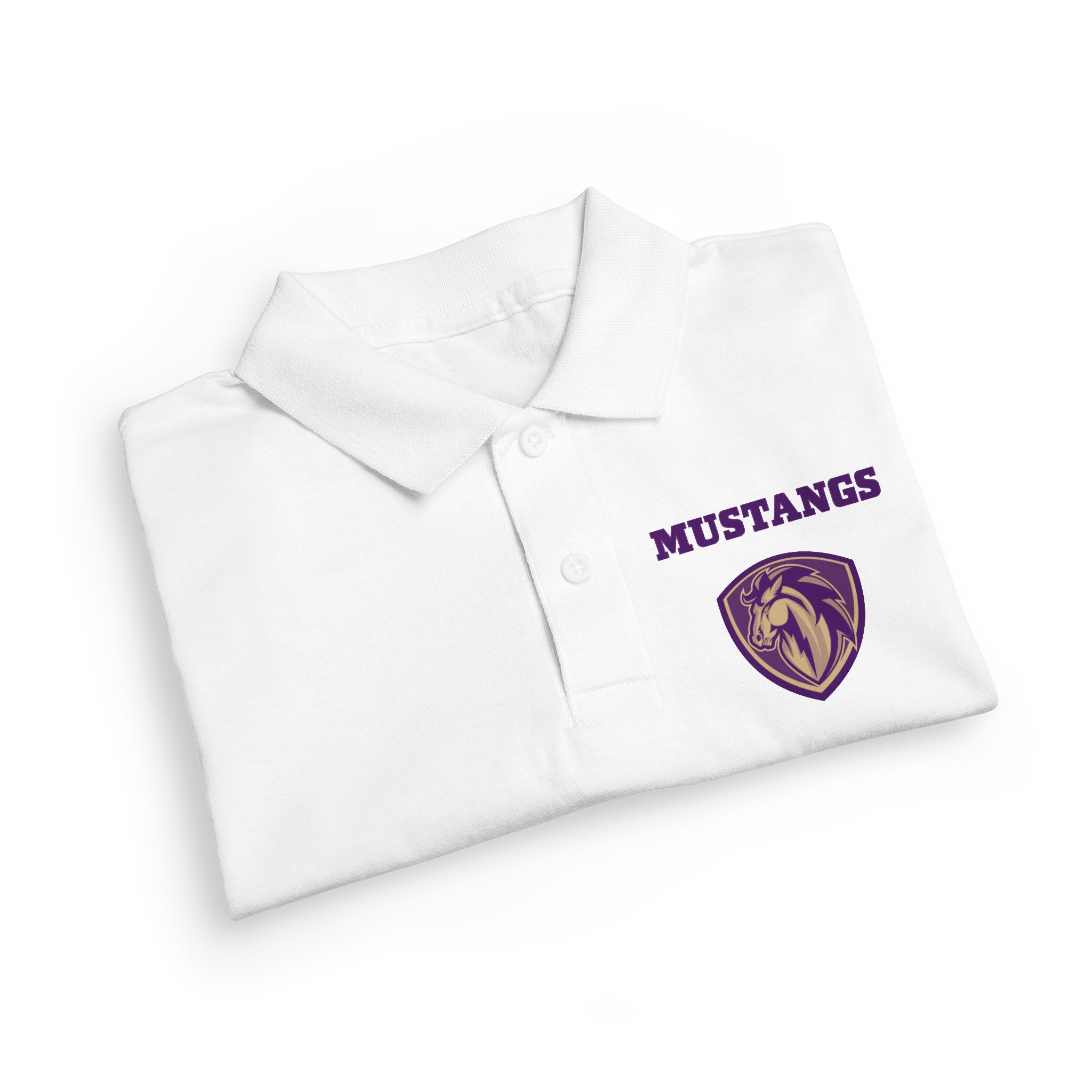 Mustangs MOCKUP DryBlend® Youth Jersey Polo - Image 3