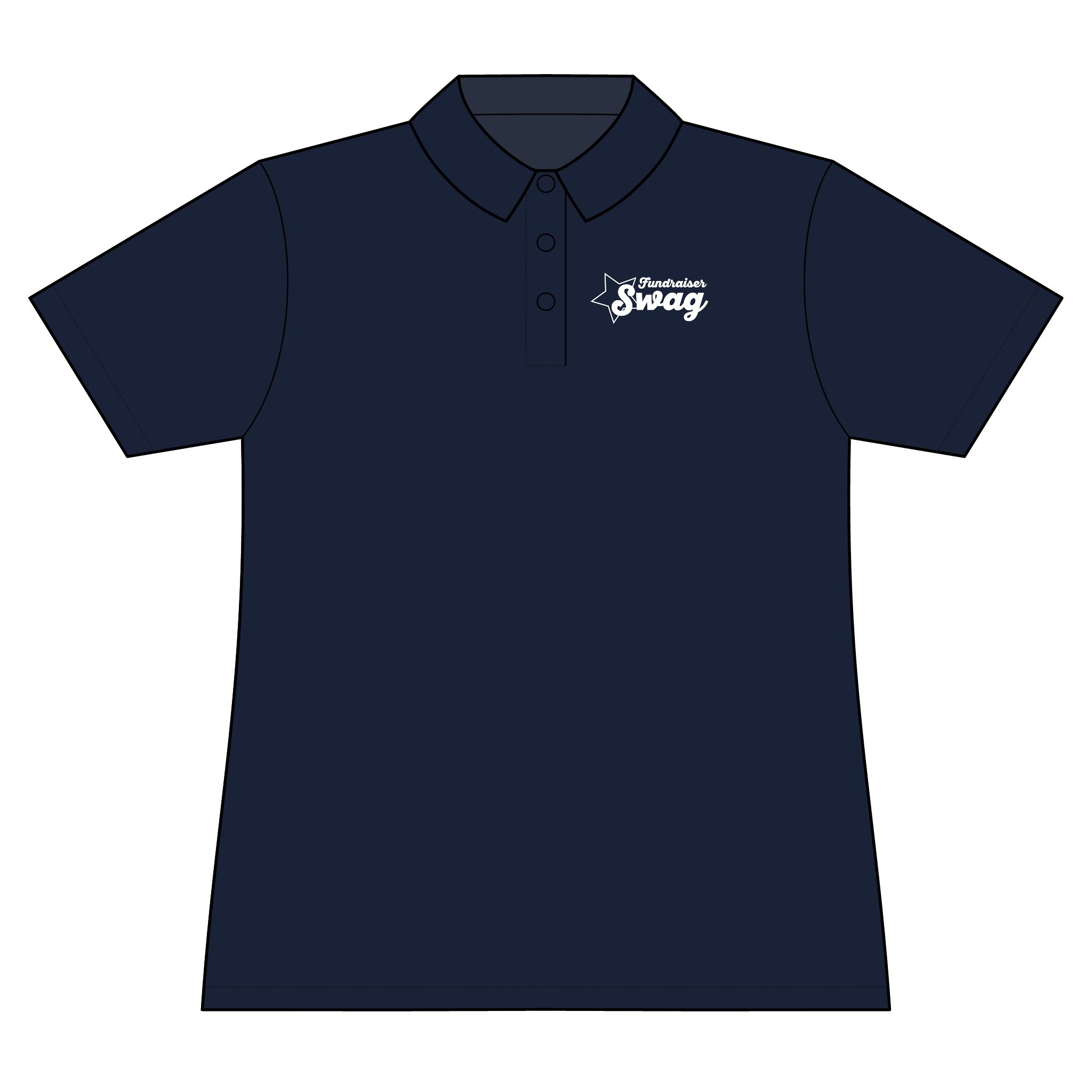 Fundraiser Swag Women Ladies Gildan Pique Polo T-Shirt (DTF) - Image 2