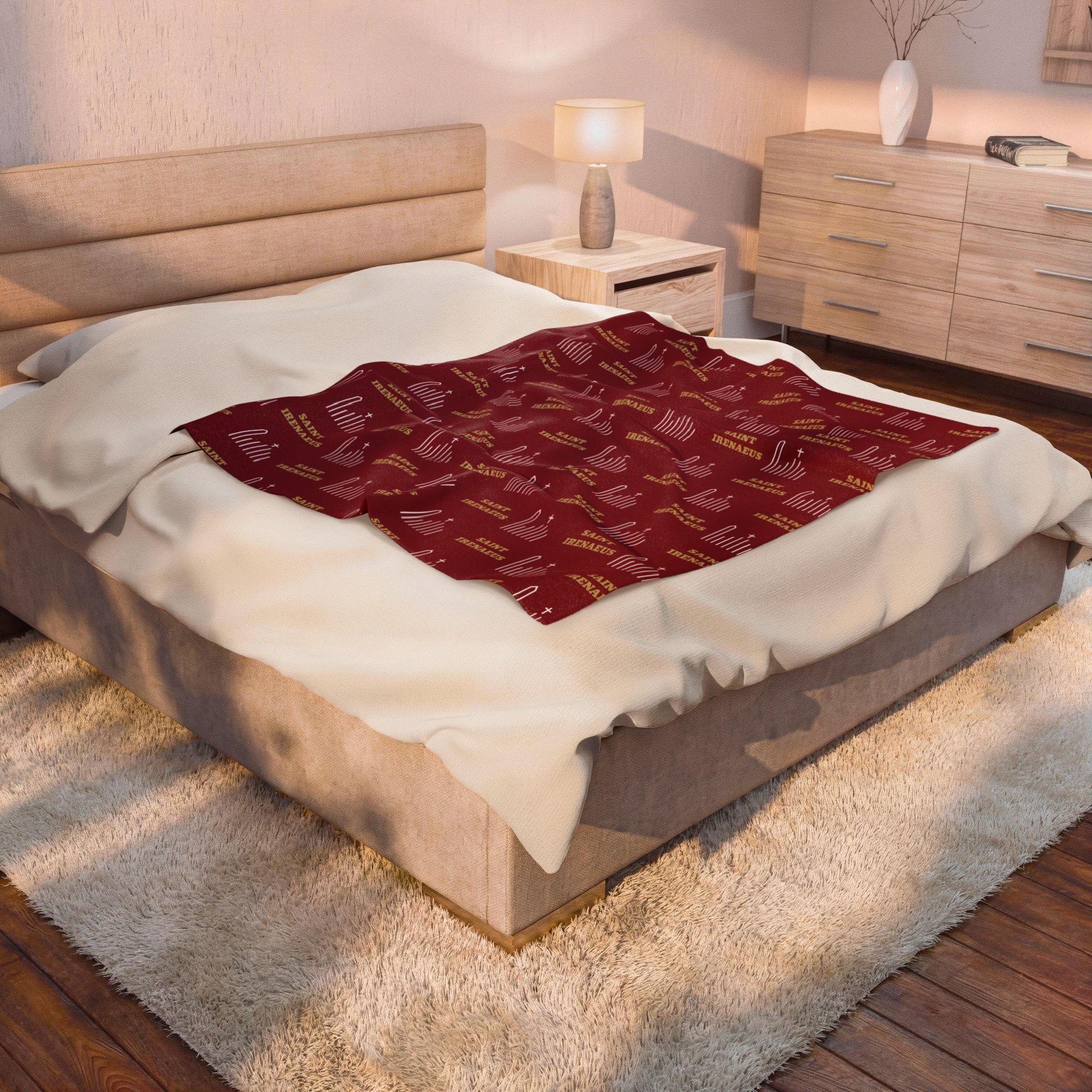 St Irenaeus Catholic Church Cypress Pattern Soft Plush Throw Blanket - Image 4