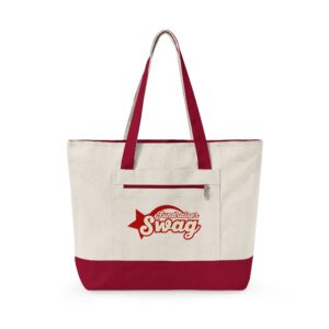 Personalized Custom Zippered Canvas Tote Bag