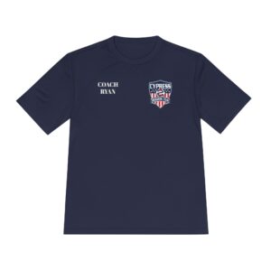 Soccer Cypress AYSO Region 154 Moisture Wicking T-Shirt Personalized Coach Name