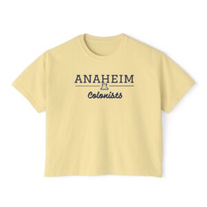 Anaheim High - Logo with Colonists Women's Boxy Tee