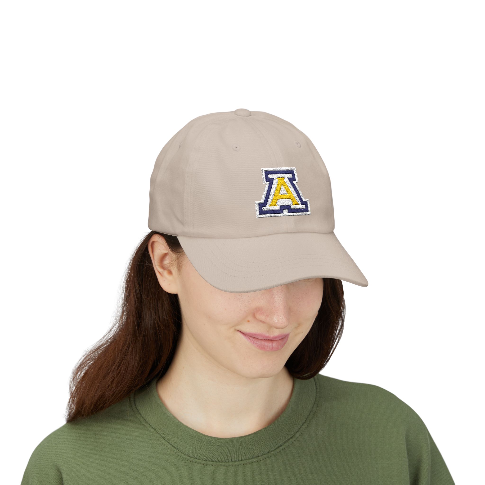 Anaheim High - Block A Personalized Name Light Colors Classic Adjustable Cap (Embroidery) - Image 4