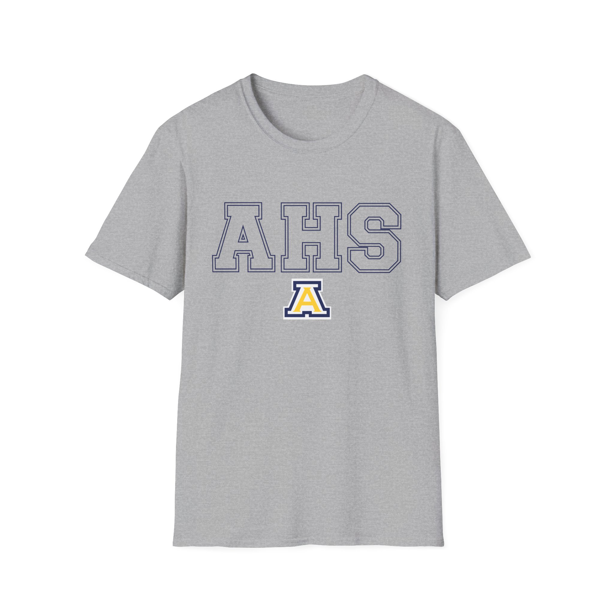 Anaheim High - AHS Outline Gildan Unisex Softstyle T-Shirt - Image 10