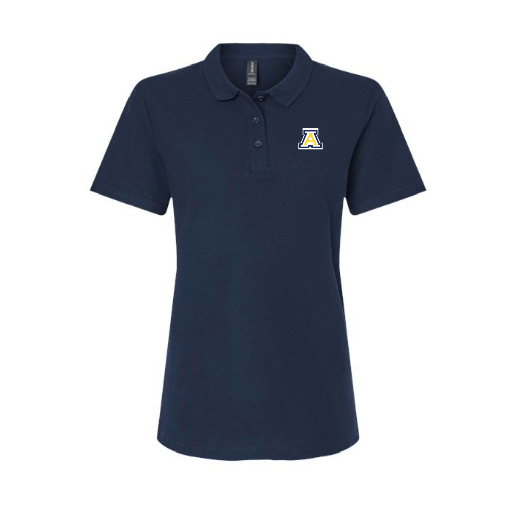 Anaheim High - Block A Logo Women's Gildan Pique Polo Shirt (DTF)