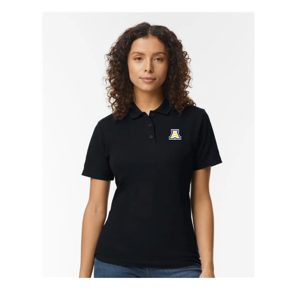 Anaheim High - Block A Logo Women's Gildan Pique Polo Shirt (DTF) - Image 4