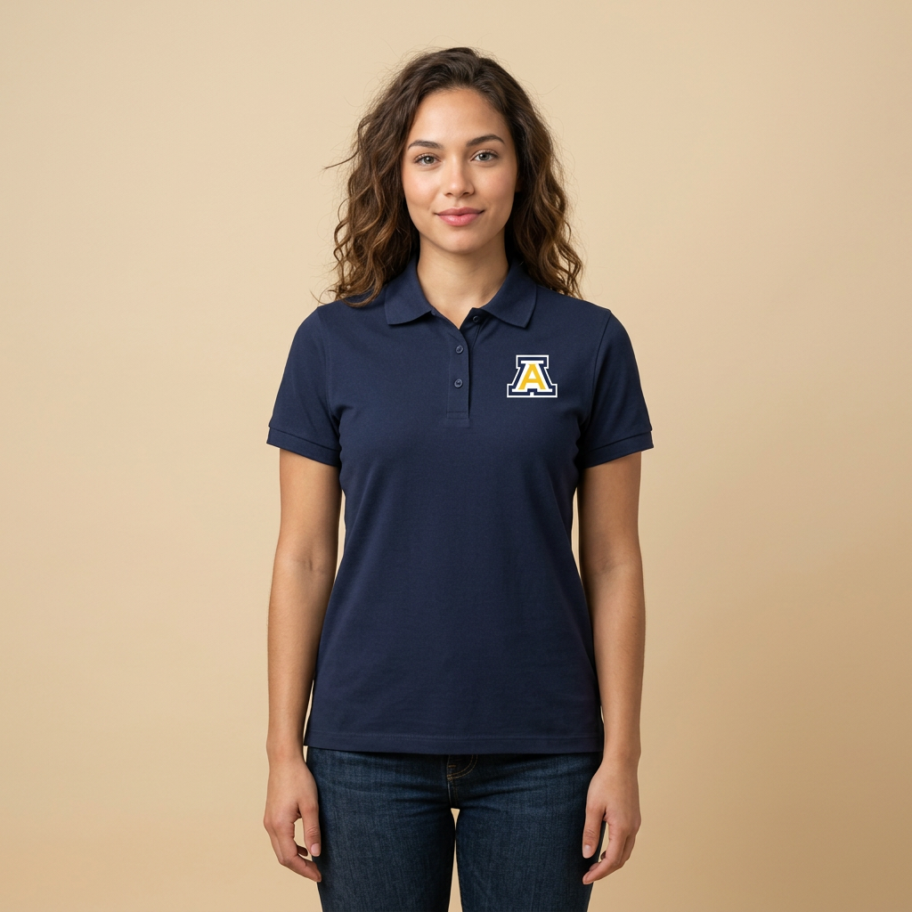 Anaheim High - Block A Logo Women's Gildan Pique Polo Shirt (DTF) - Image 2