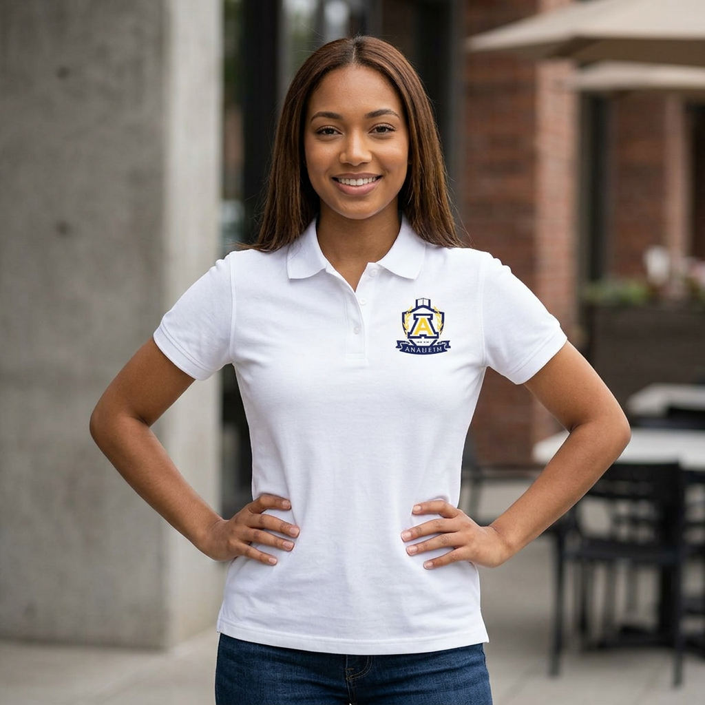 Anaheim High - Seal-Crest Logo Women's Gildan Pique Polo Shirt (DTF) - Image 2