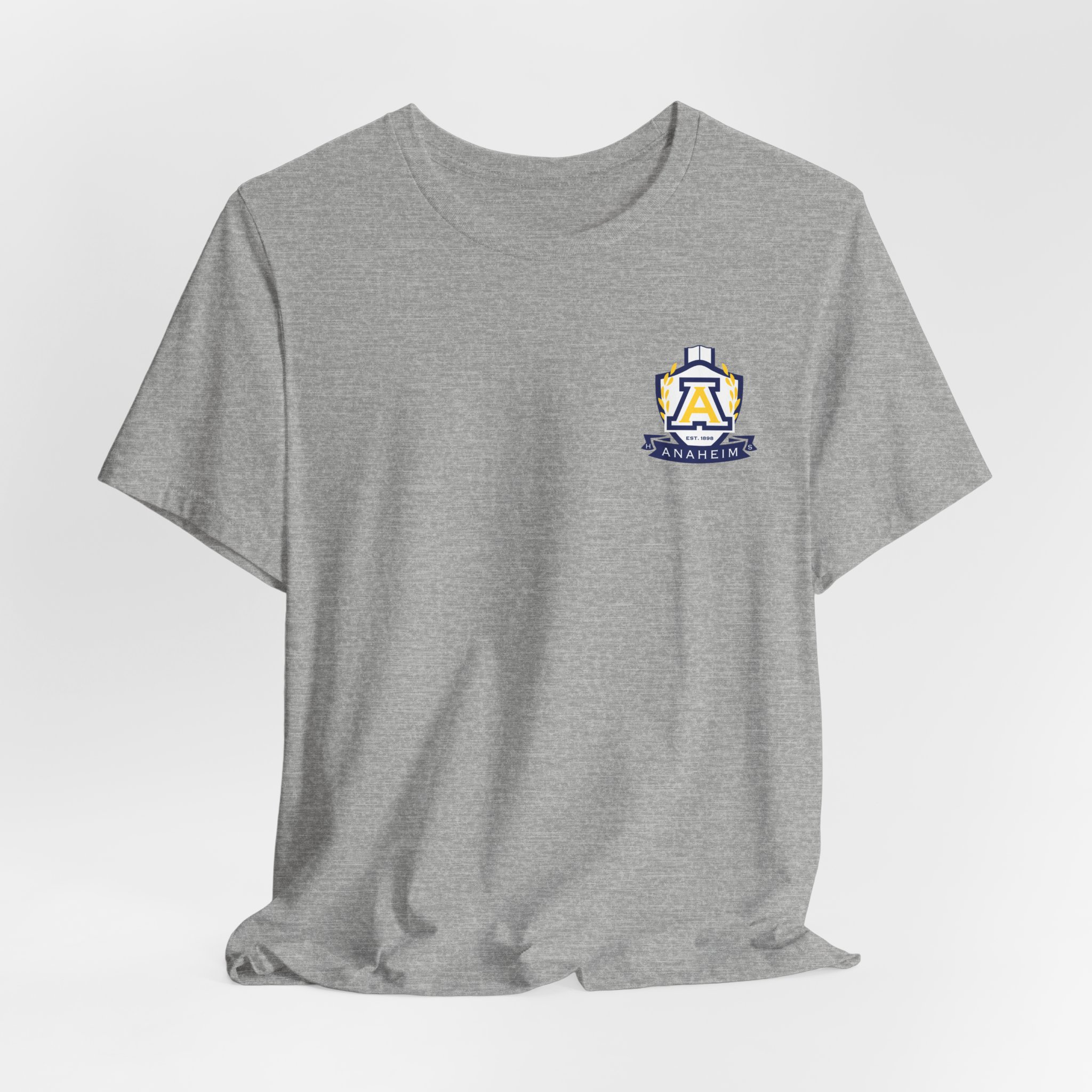 Anaheim High - Seal-Crest Logo Unisex Bella Canvas T-Shirt - Image 10