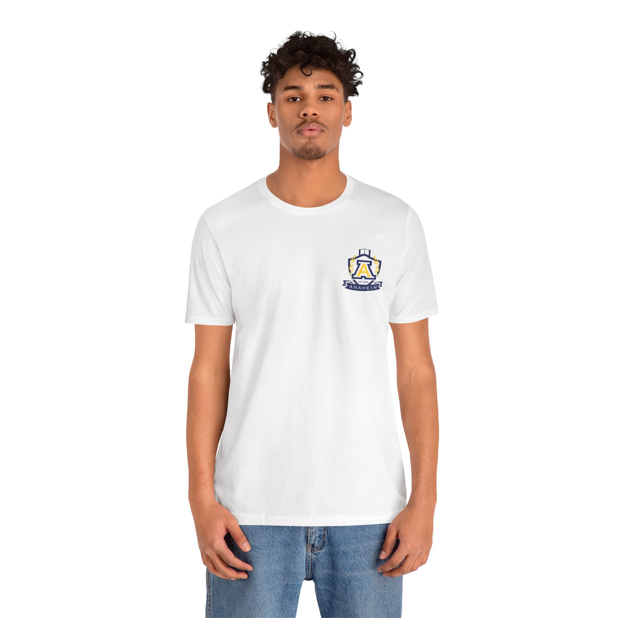 Anaheim High - Seal-Crest Logo Unisex Bella Canvas T-Shirt - Image 2