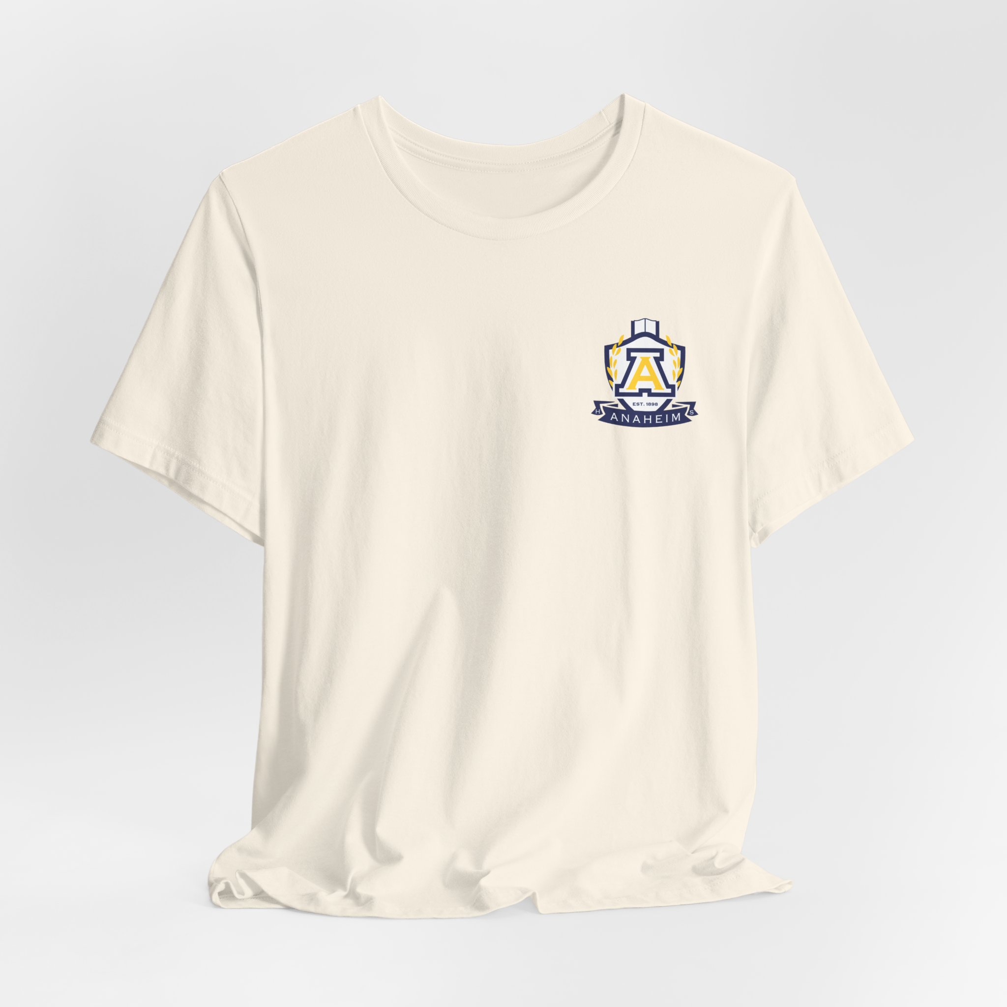 Anaheim High - Seal-Crest Logo Unisex Bella Canvas T-Shirt - Image 6