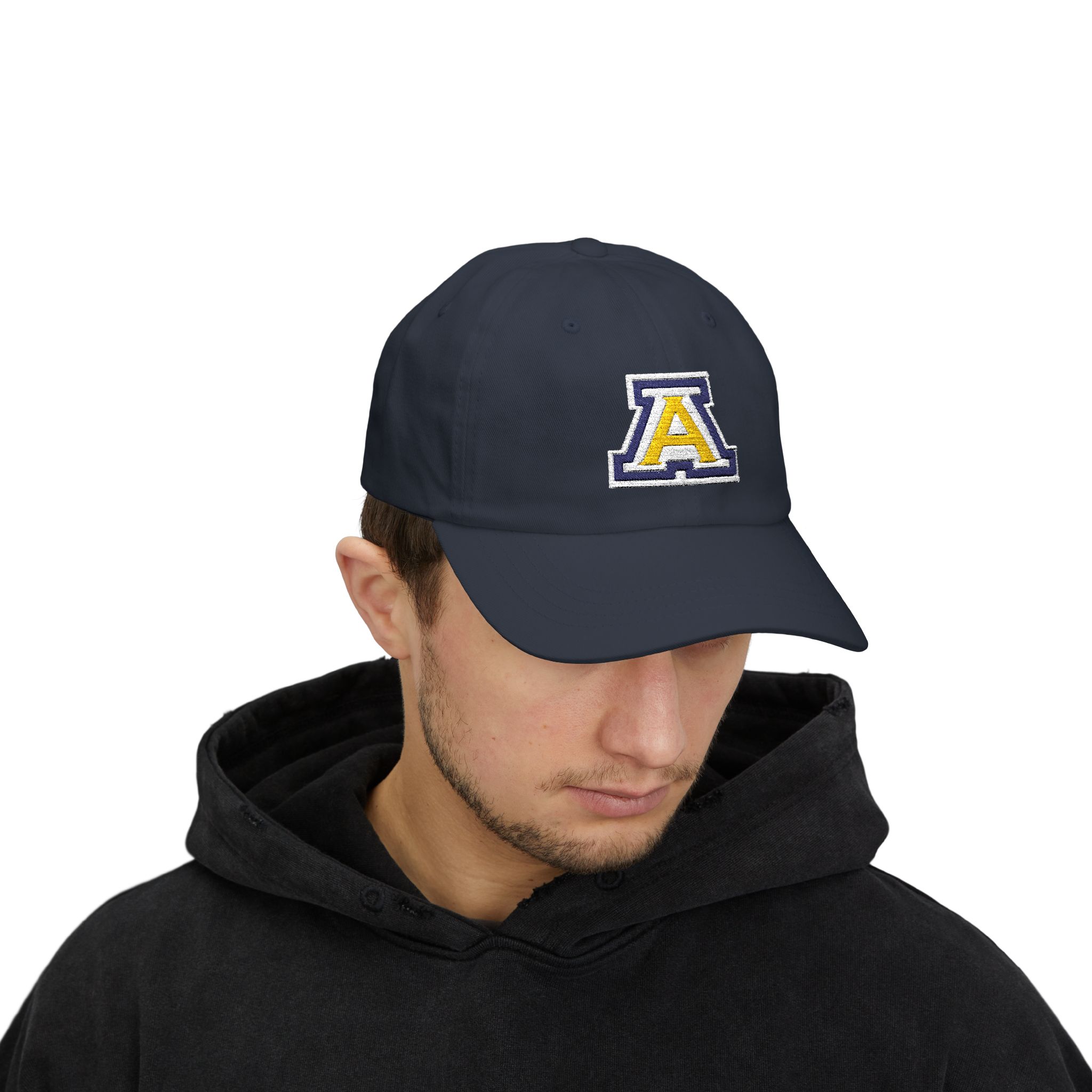 Anaheim High - Personalized Name Black or Blue Classic Adjustable Cap - Image 4