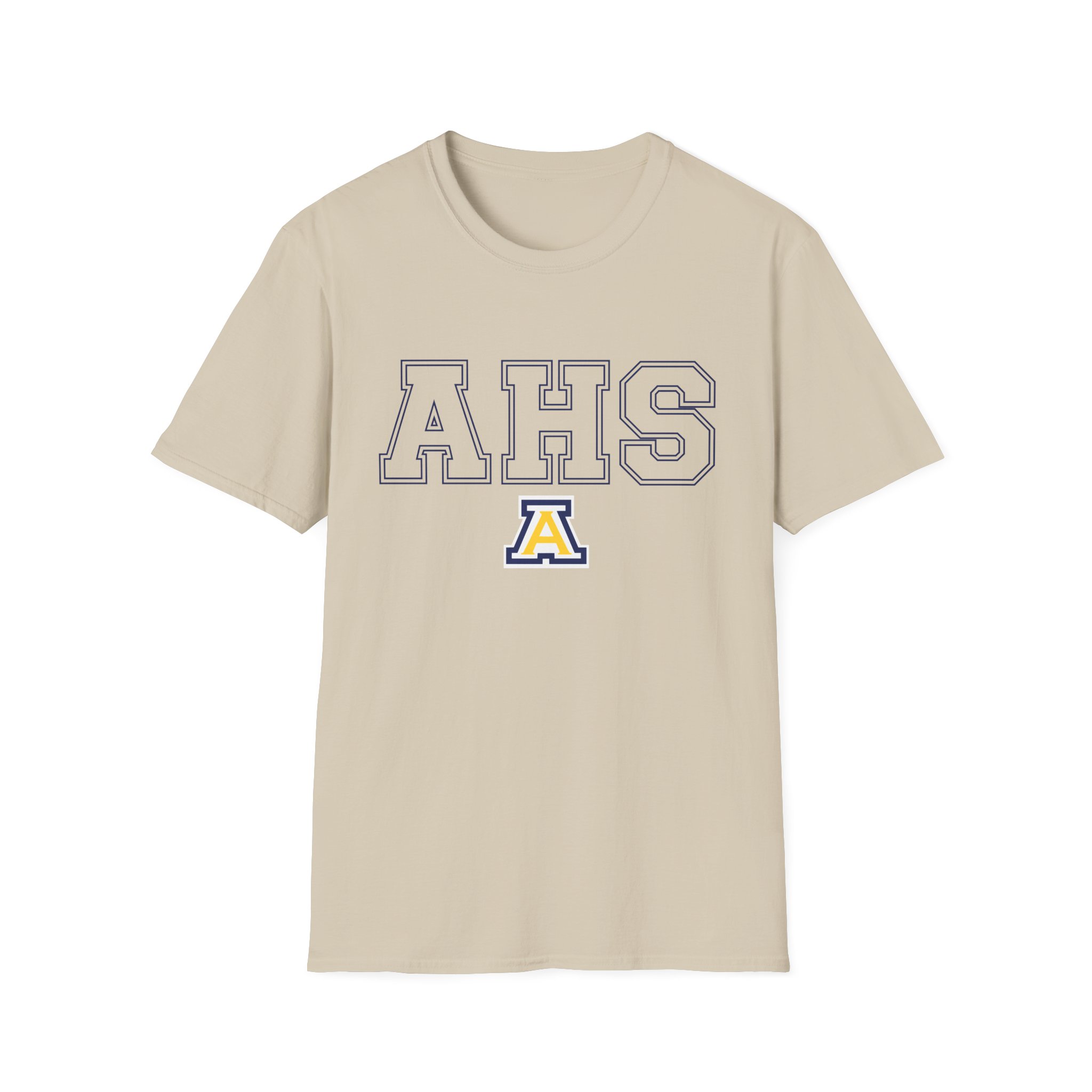 Anaheim High - AHS Outline Gildan Unisex Softstyle T-Shirt - Image 9