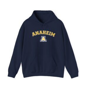 Anaheim High - Arched Name Logo Unisex Gildan Heavy Blend™ Hoodie Sweatshirt