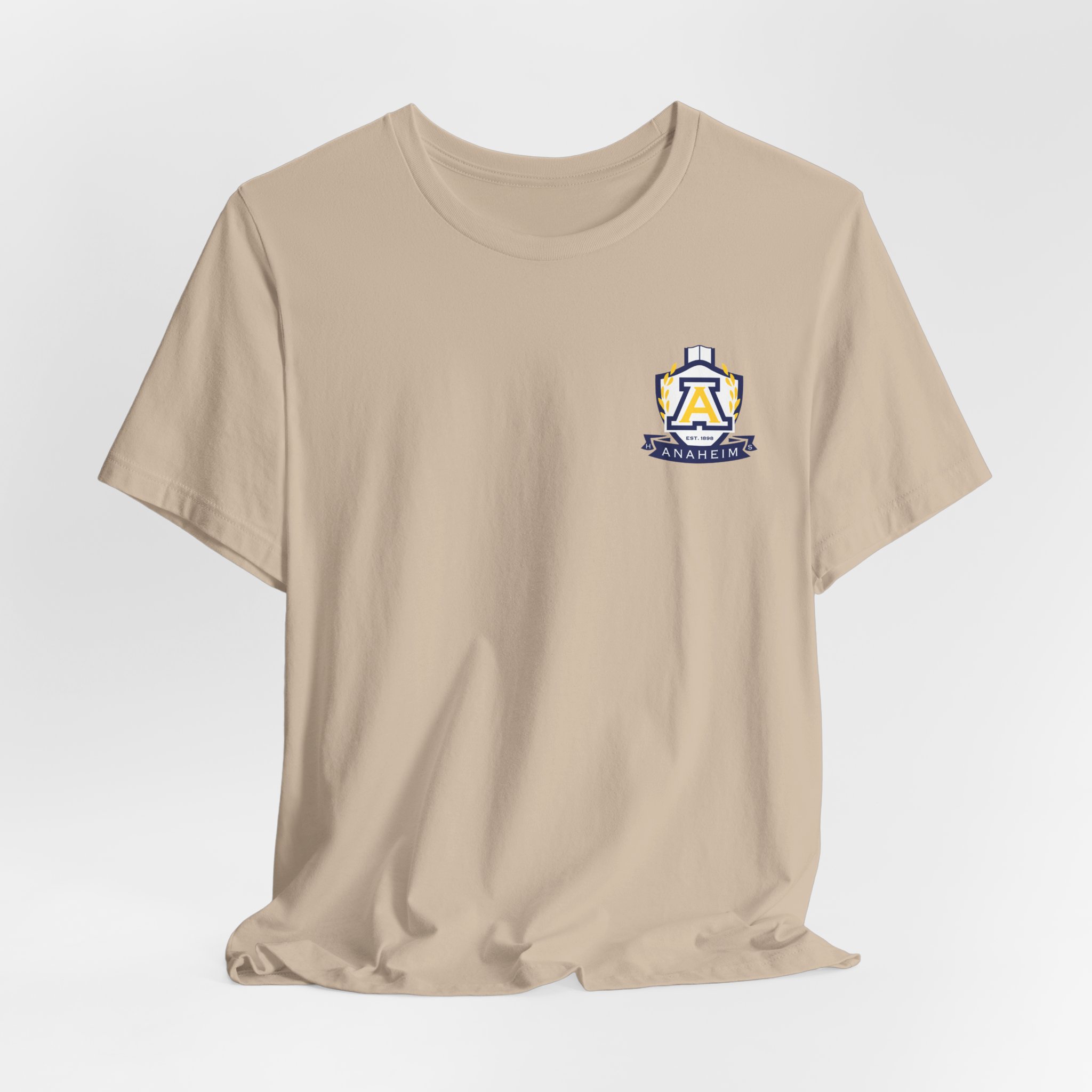 Anaheim High - Seal-Crest Logo Unisex Bella Canvas T-Shirt - Image 7