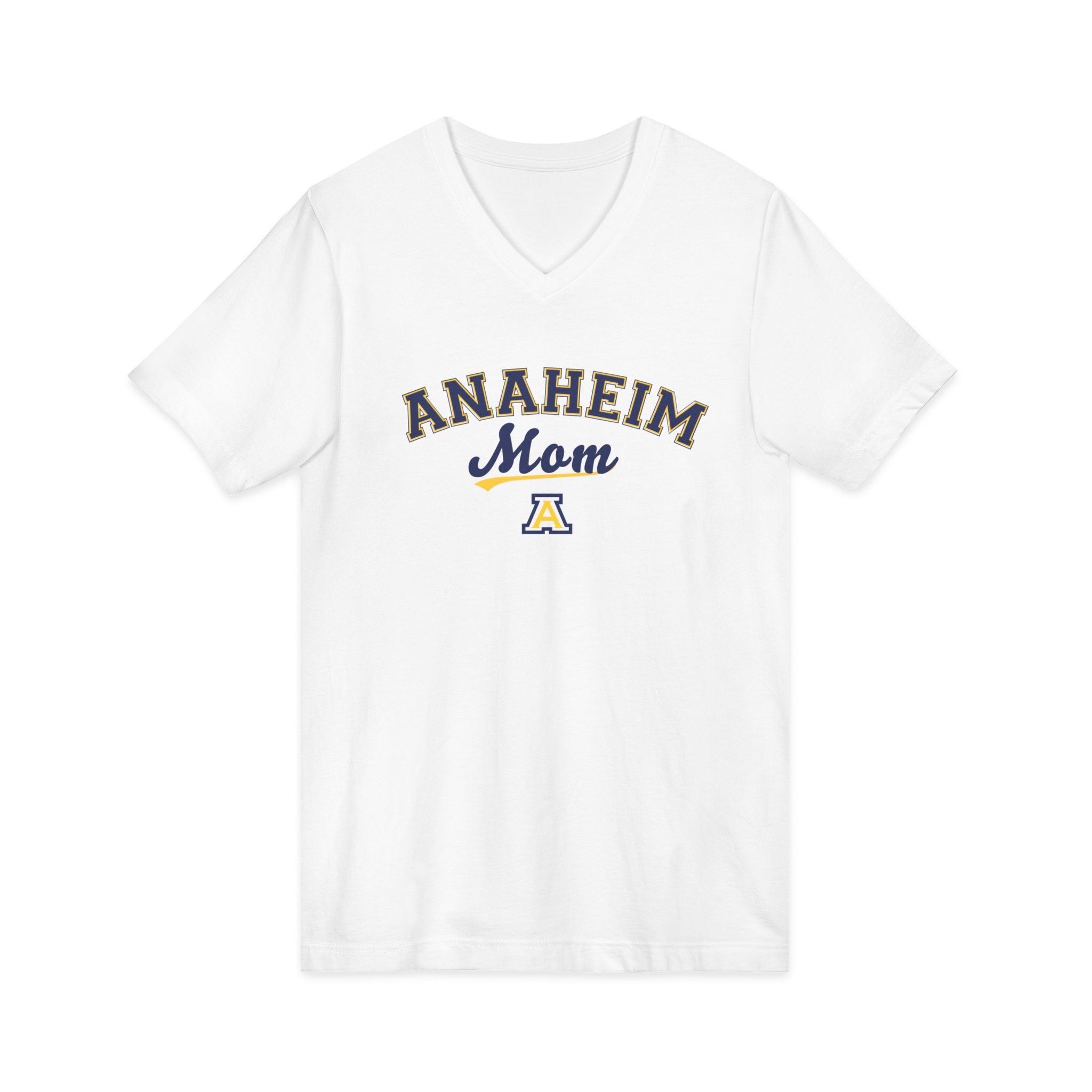 Anaheim High - Arch Logo Mom Women's V-Neck T-Shirt - Image 5