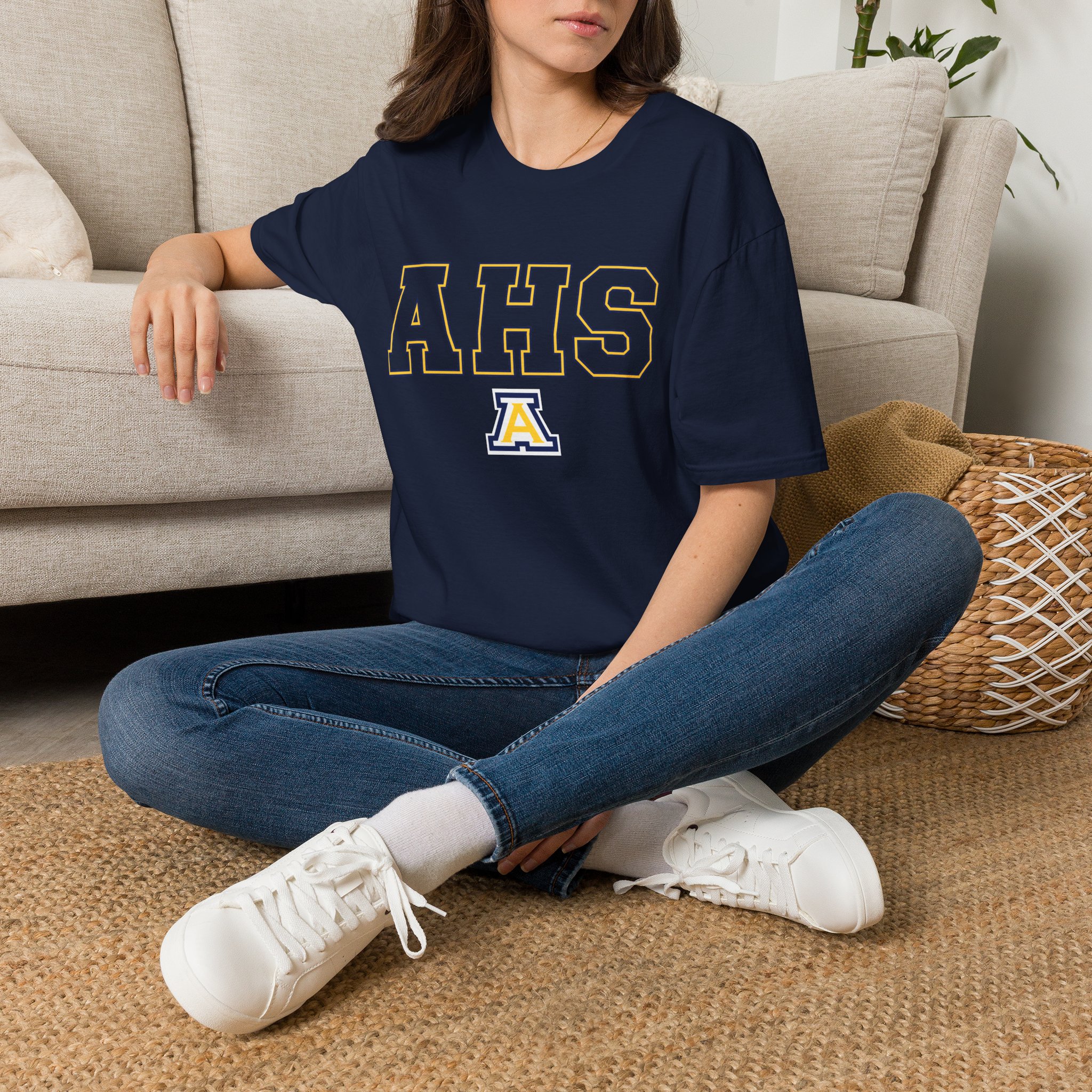 Anaheim High - AHS Outline Gildan Unisex Softstyle T-Shirt - Image 2