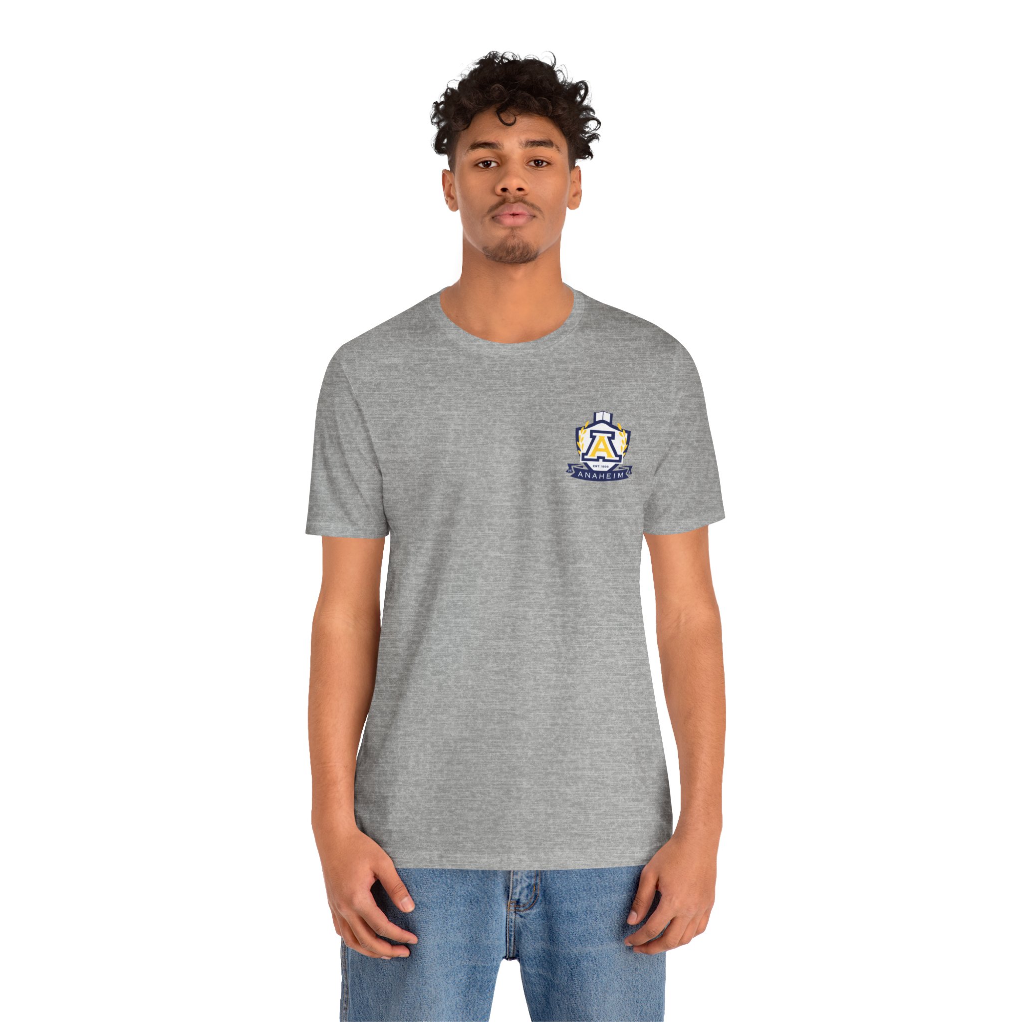 Anaheim High - Seal-Crest Logo Unisex Bella Canvas T-Shirt - Image 11