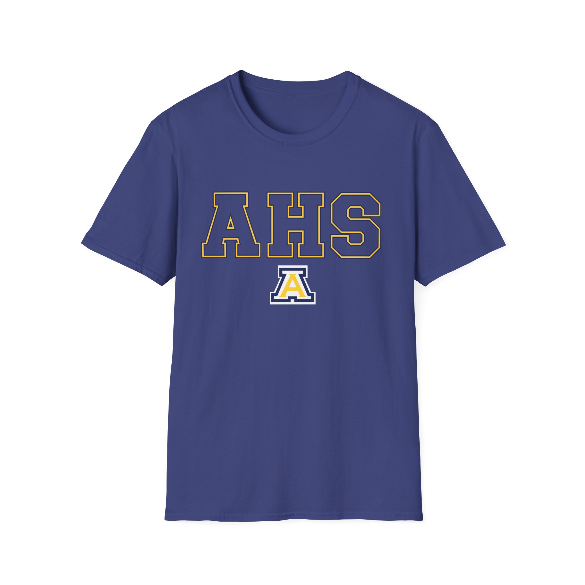 Anaheim High - AHS Outline Gildan Unisex Softstyle T-Shirt - Image 12