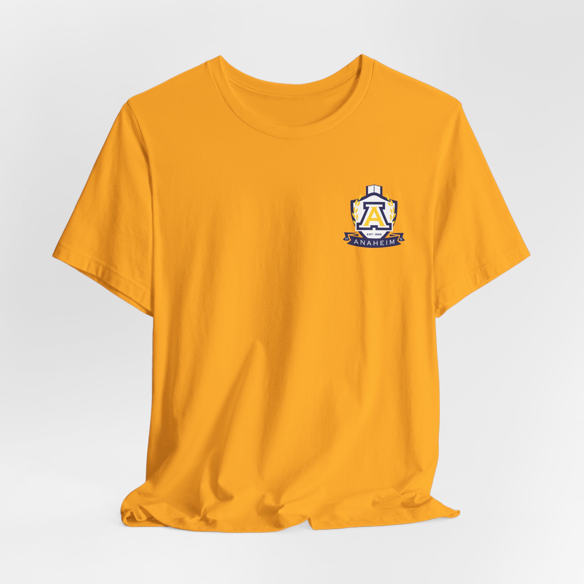 Anaheim High - Seal-Crest Logo Unisex Bella Canvas T-Shirt - Image 8