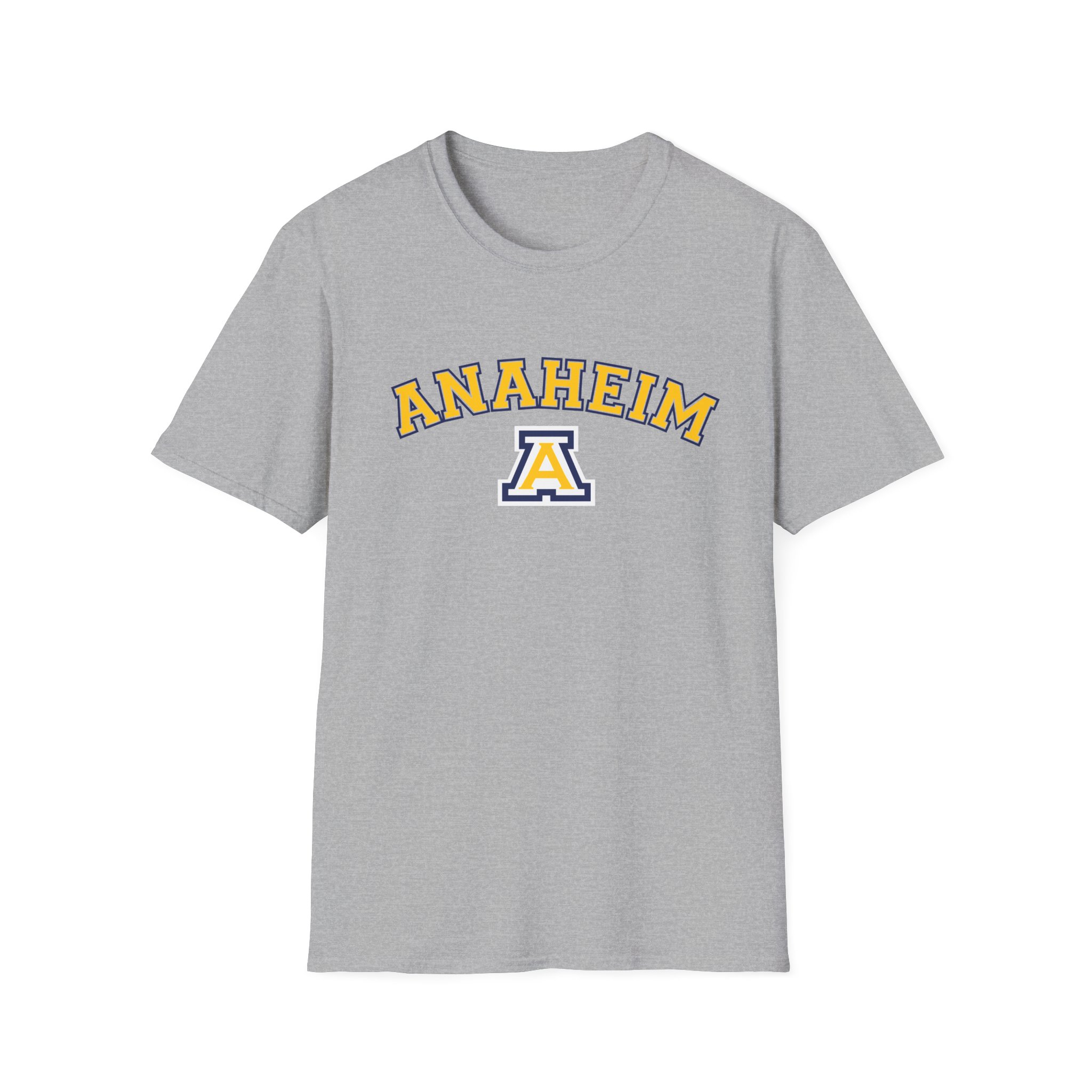 Anaheim High - Arched Gildan Unisex Softstyle T-Shirt - Image 10