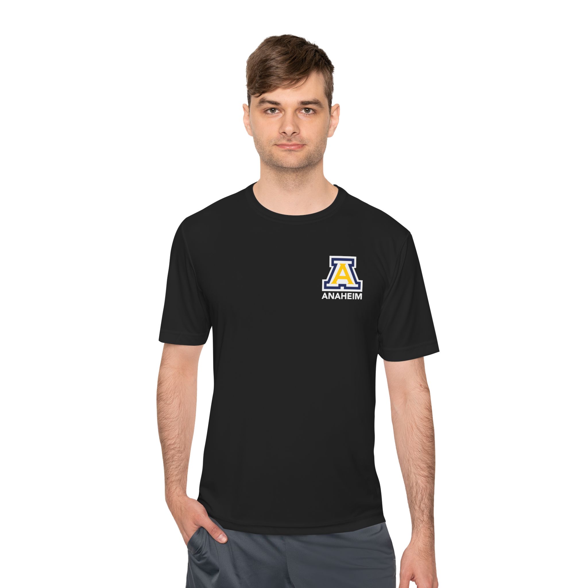 Anaheim High - Block A Logo Generic Sport-Tek Moisture Wicking T-Shirt (DTF) - Image 3