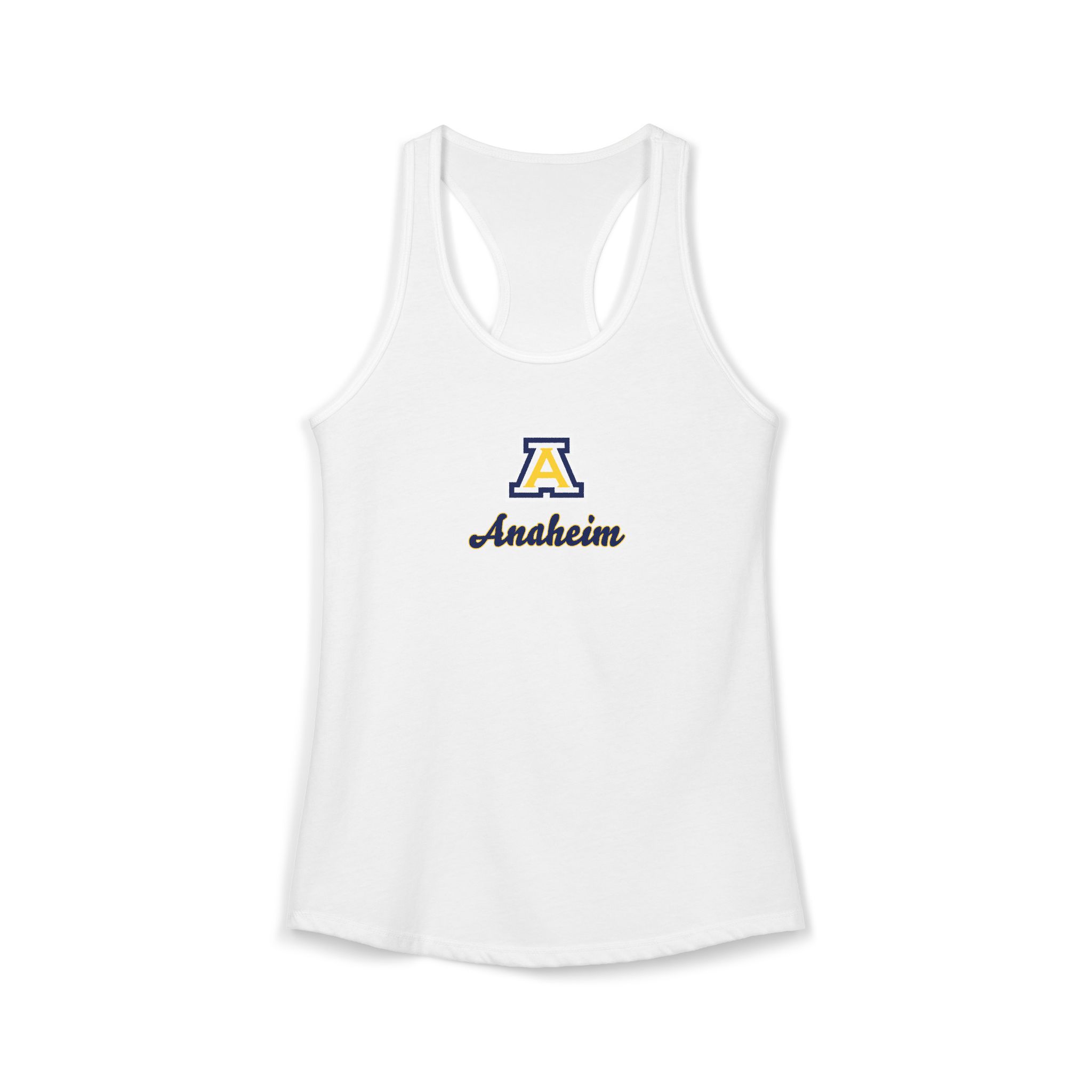 Anaheim High - Block A Logo Women's Ideal Racerback Tank Top - Image 5