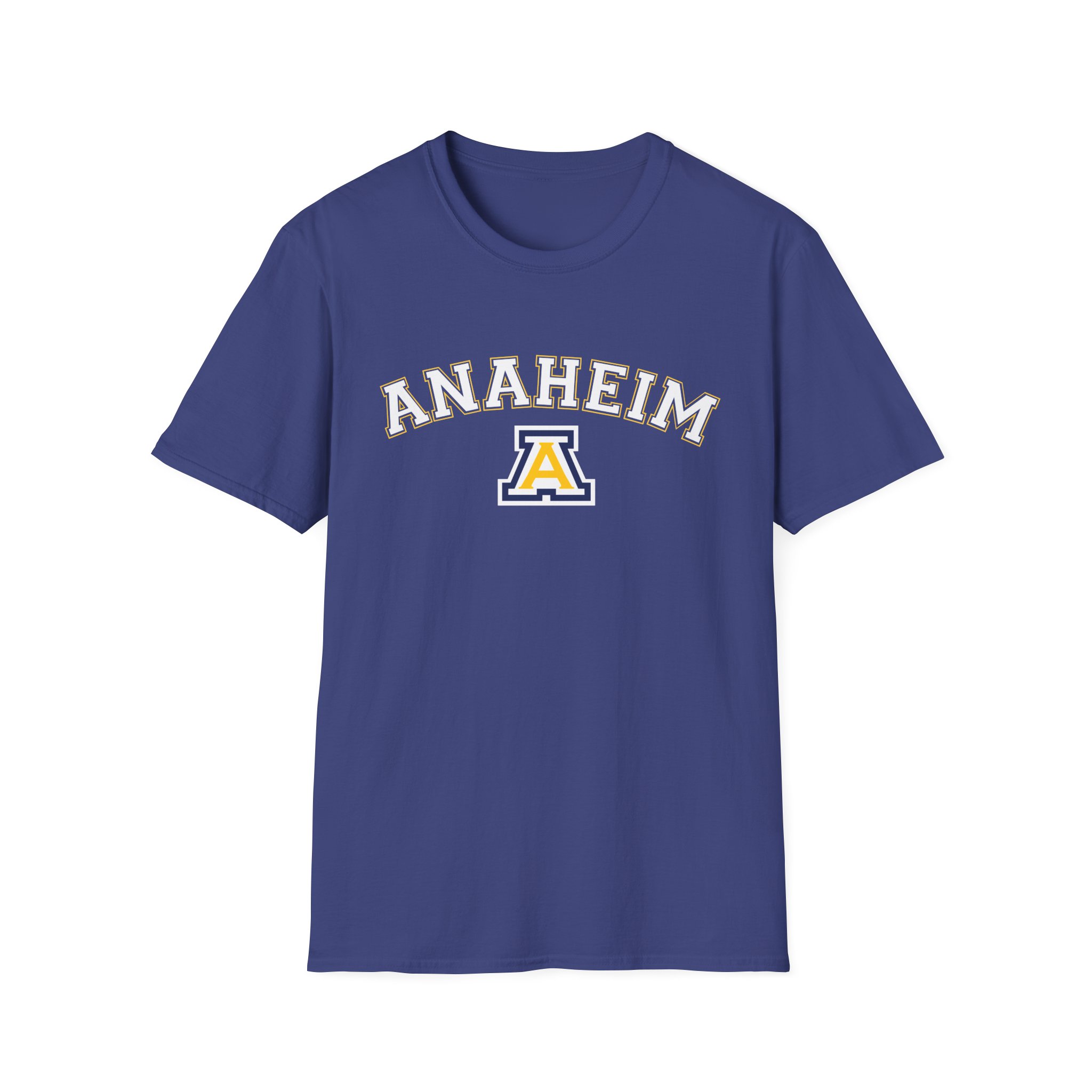 Anaheim High - Arched Gildan Unisex Softstyle T-Shirt - Image 12
