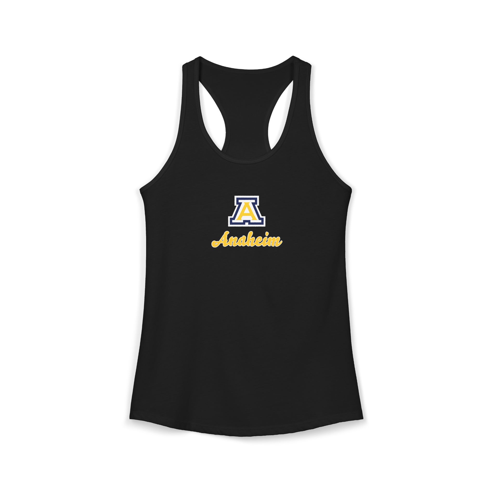 Anaheim High - Block A Logo Women's Ideal Racerback Tank Top - Image 7
