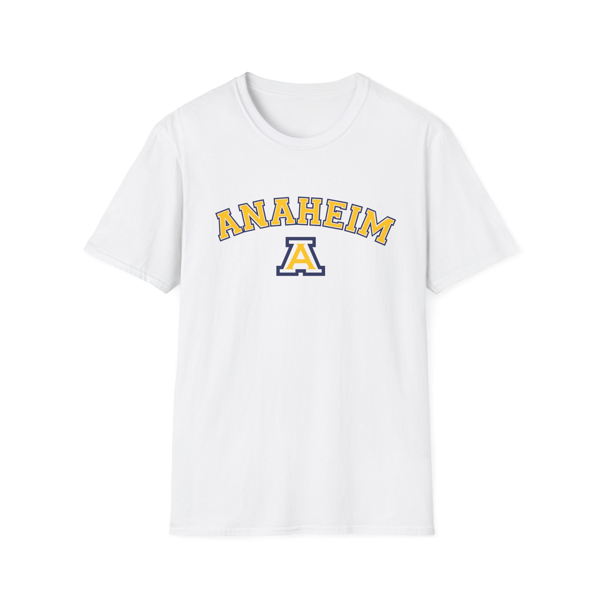 Anaheim High - Arched Gildan Unisex Softstyle T-Shirt