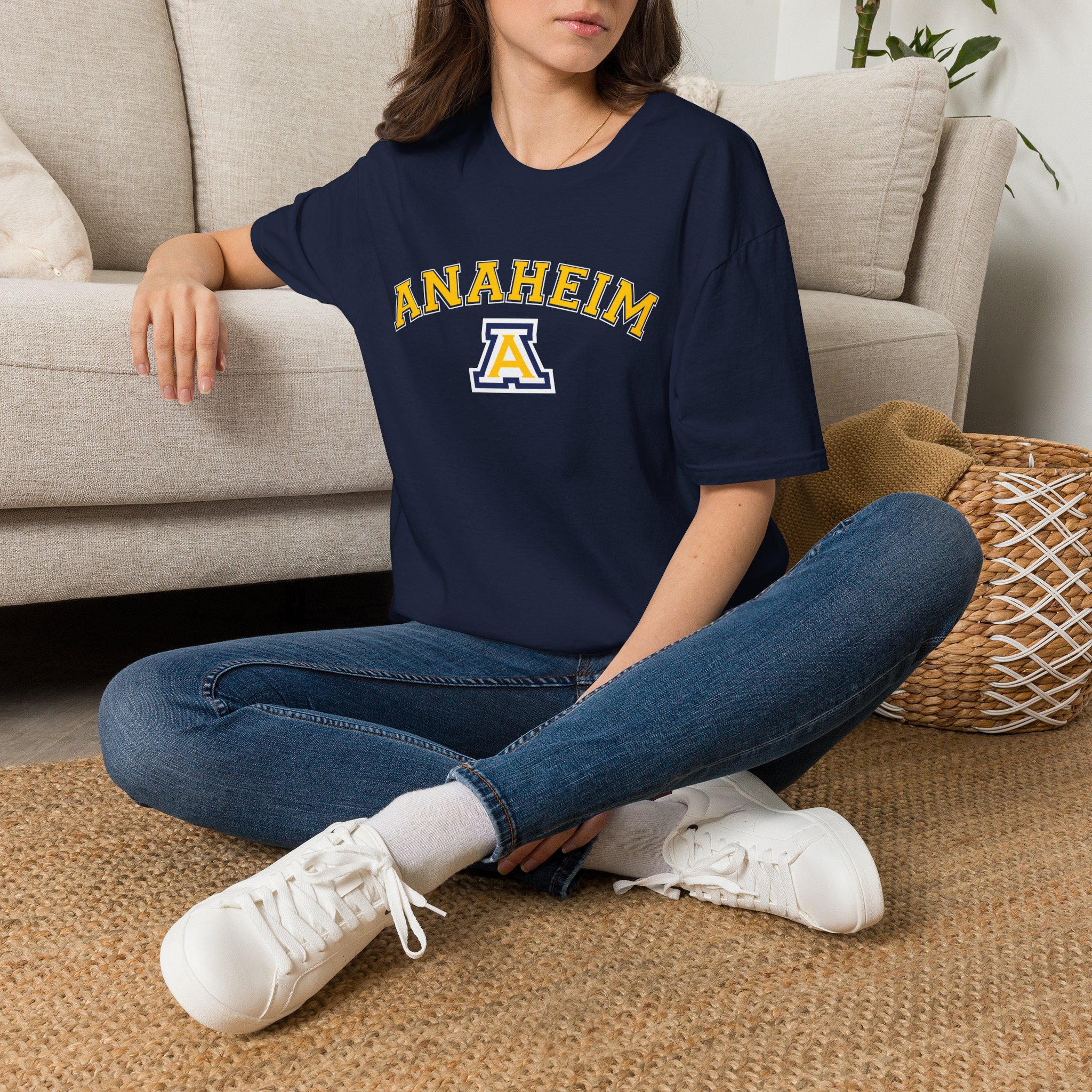 Anaheim High - Arched Gildan Unisex Softstyle T-Shirt - Image 6